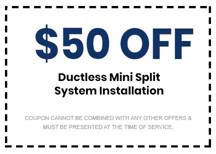 Discount on Ductless Mini Split System Installation